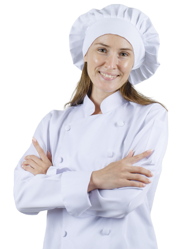 Estudiante chef de Forever Culinary con uniforme de cocina profesional