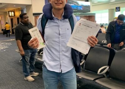 Estudiante de Forever Culinary School listo para comenzar su experiencia internacional en gastronomía.