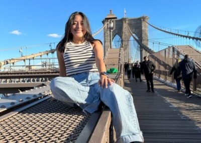 Estudiante de Forever Culinary School durante su experiencia gastronómica internacional en Nueva York.